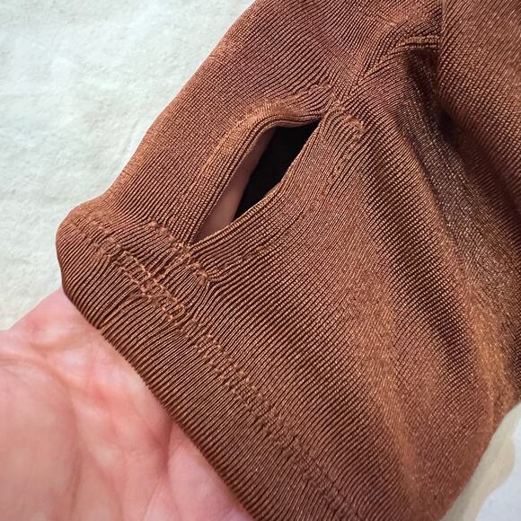 Intimately Free People NWT Kaya Keyhole Long Sleeve Bodysuit size M Mesa Brown - Picture 11 of 13